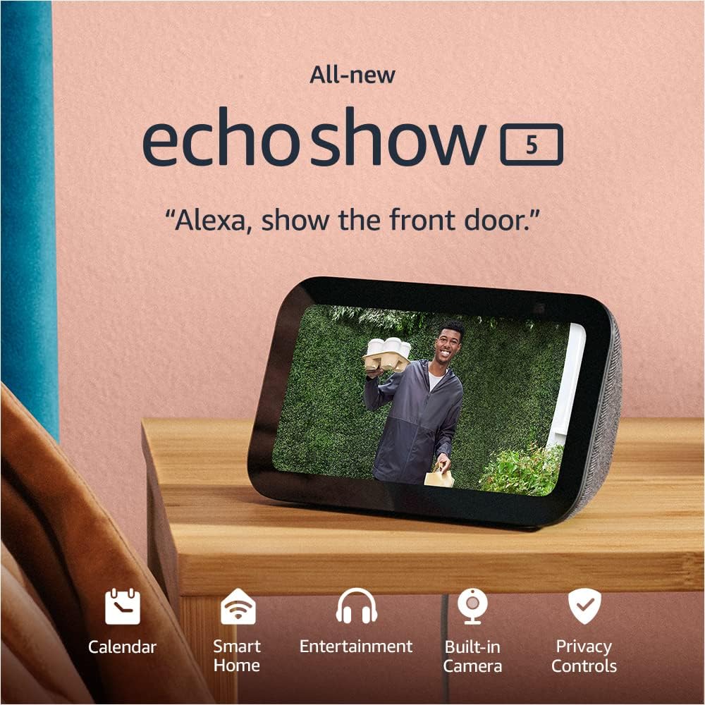 Écran intelligent Echo Show 5 d' avec Alexa (2e gén) - Anthracite